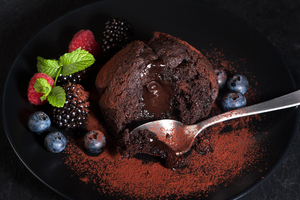 volcán de chocolate