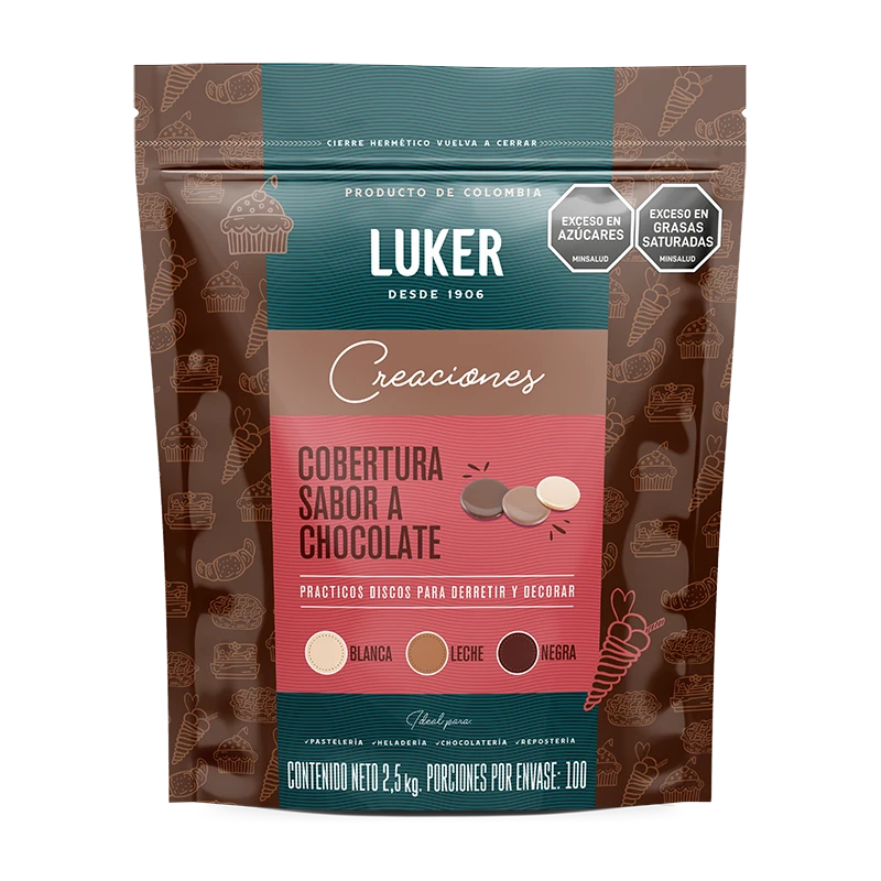 Cobertura sabor chocolate blanca 2,5 Kg